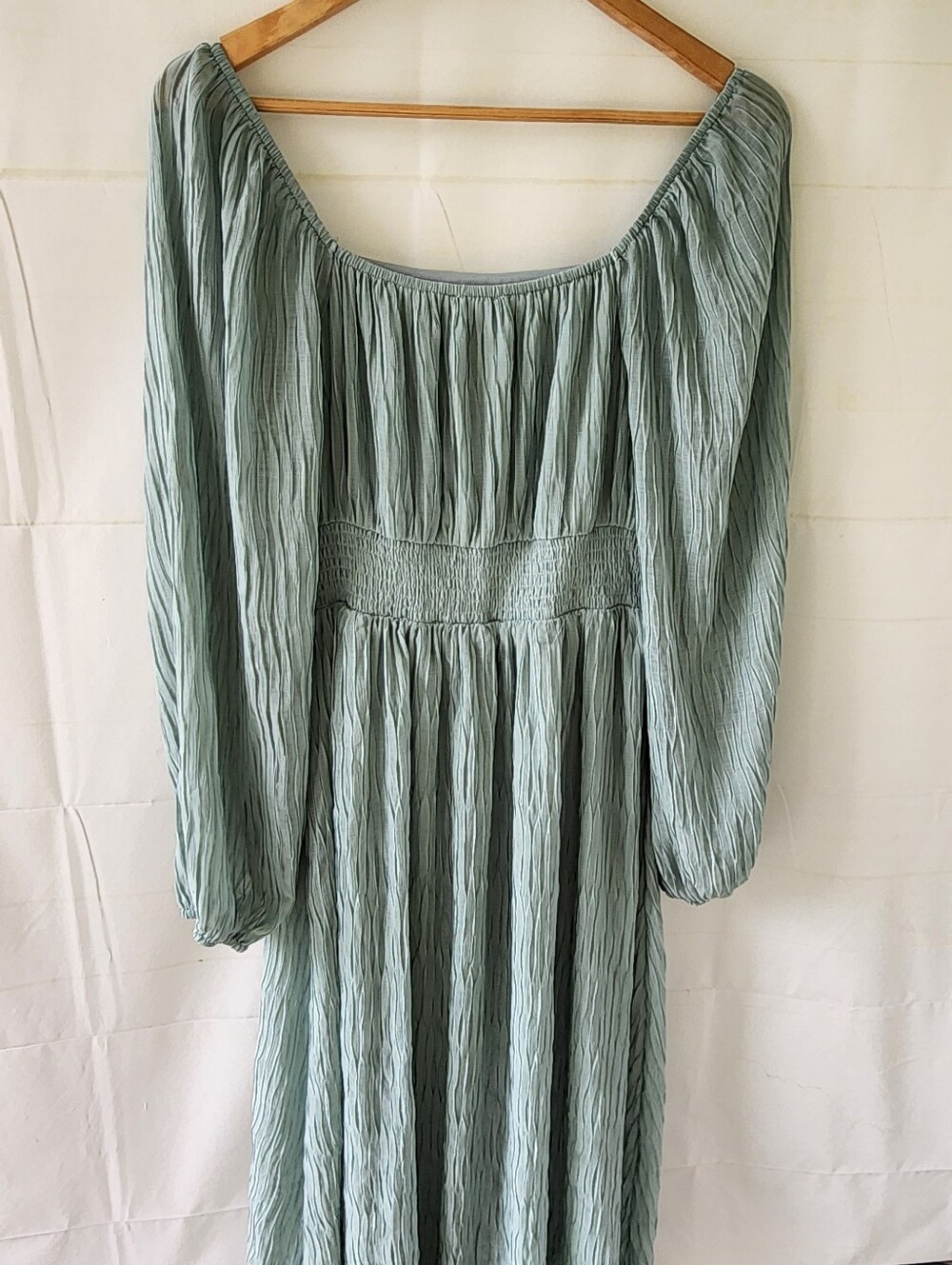 Baltic Born  Sage Long Sleeve Smocked Waist Maxi Dress - Picture 13 of 15